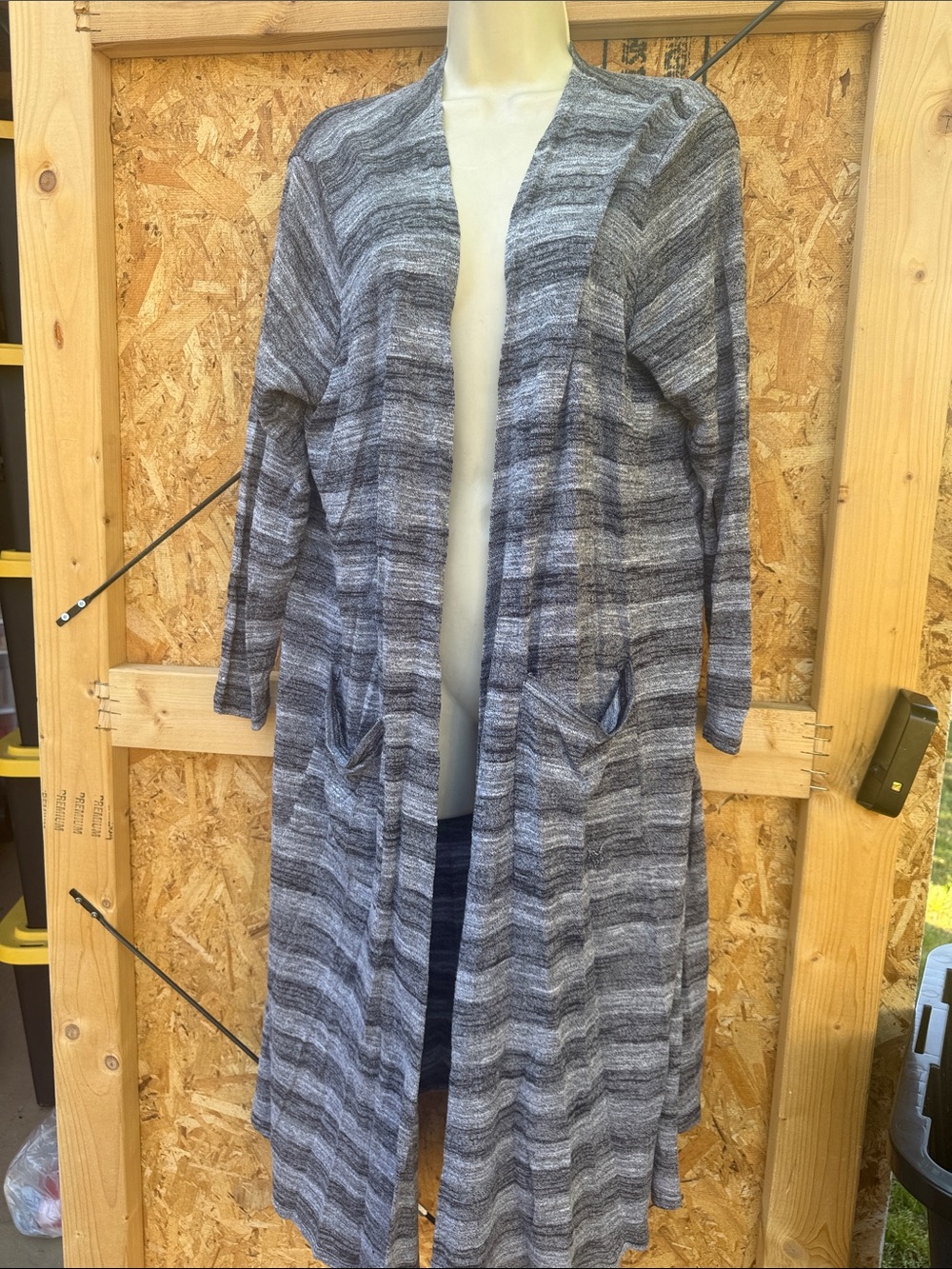 LuLaRoe Gray Marled Open Cardigan